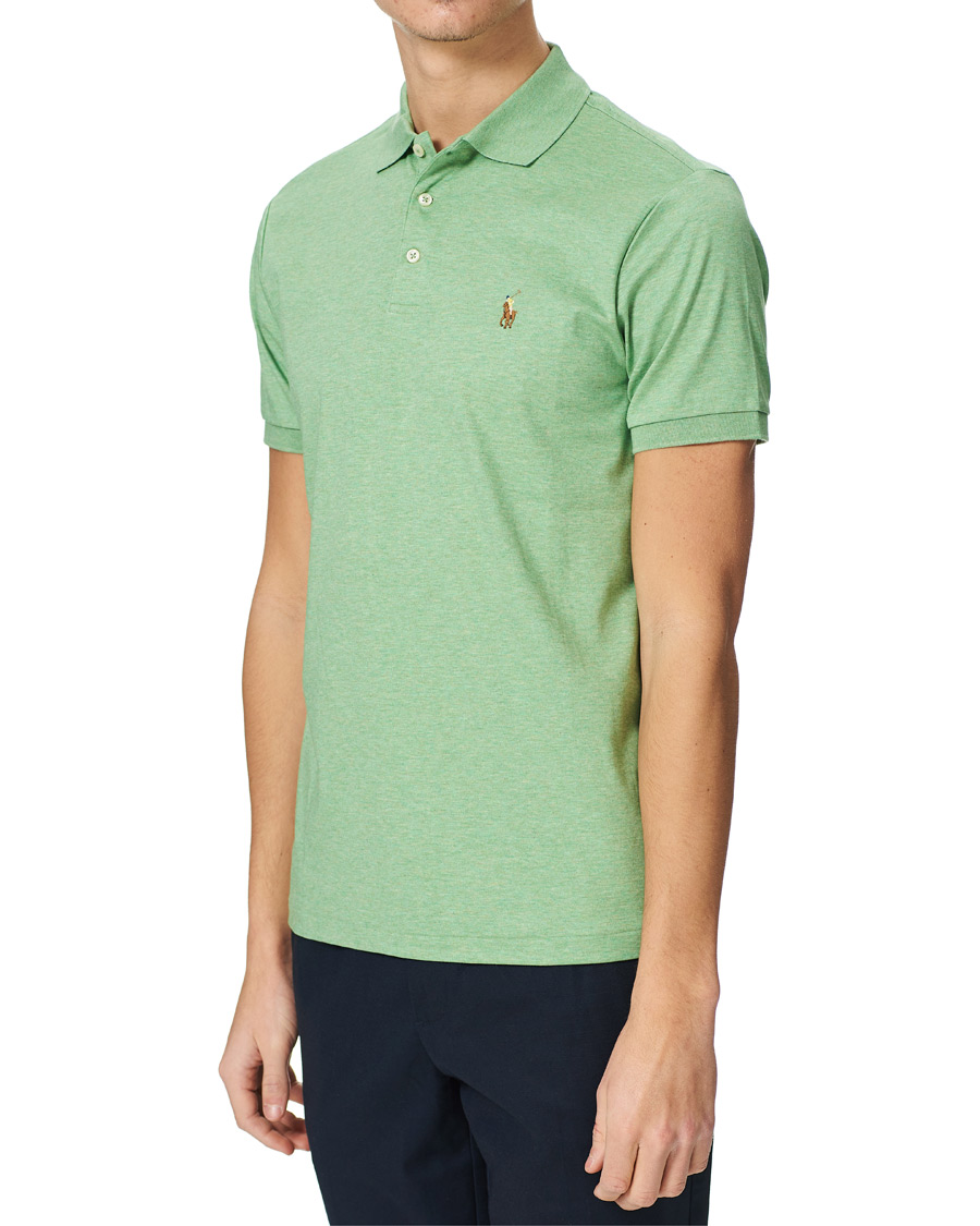 Herr | Pikéer | Polo Ralph Lauren | Luxury Pima Cotton Polo Outback Green Heather