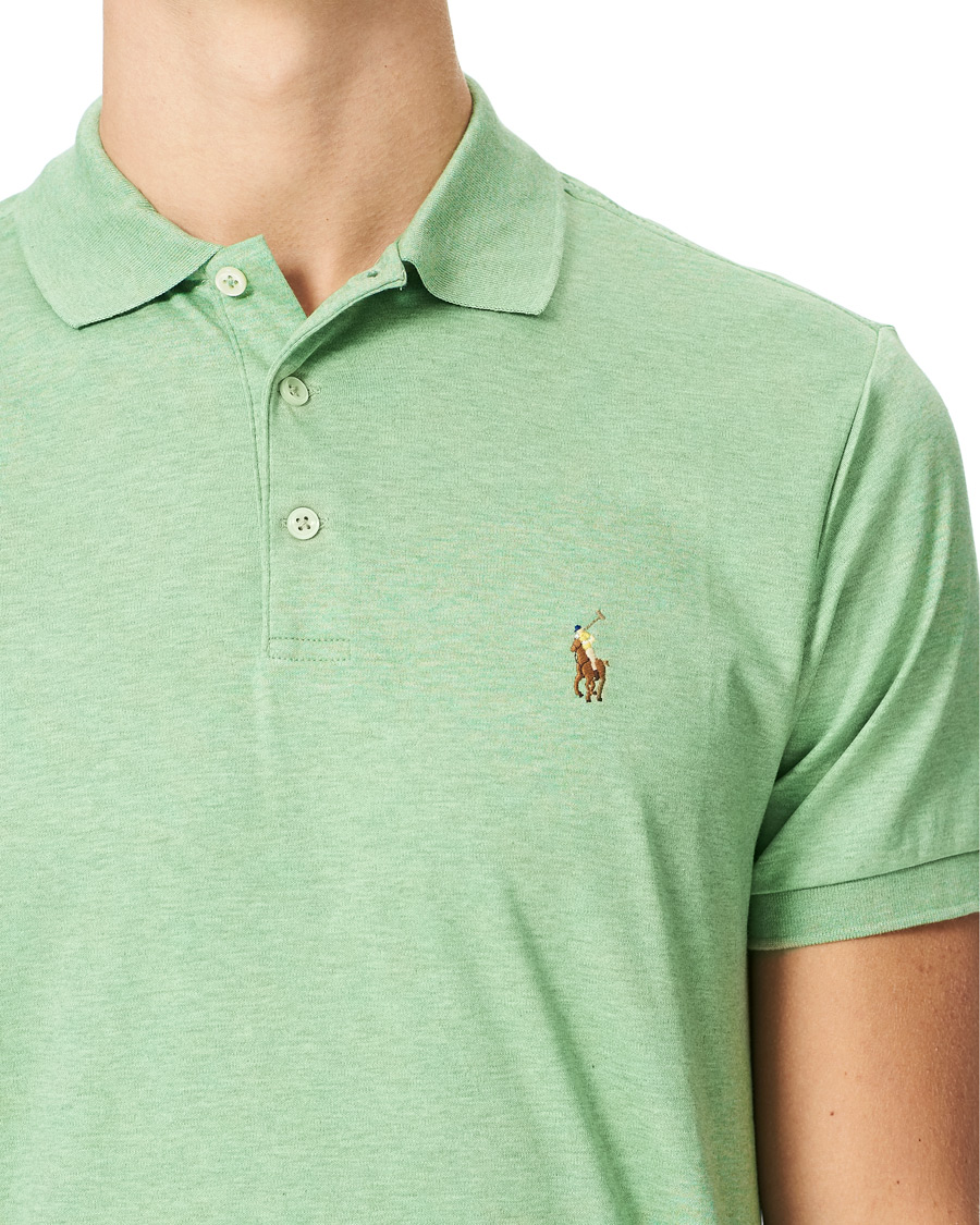 Herr | Pikéer | Polo Ralph Lauren | Luxury Pima Cotton Polo Outback Green Heather