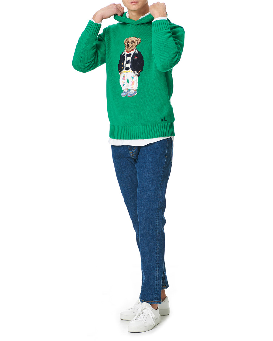 Herr | Tröjor | Polo Ralph Lauren | Knitted Ivy Bear Hoodie Cruise Green