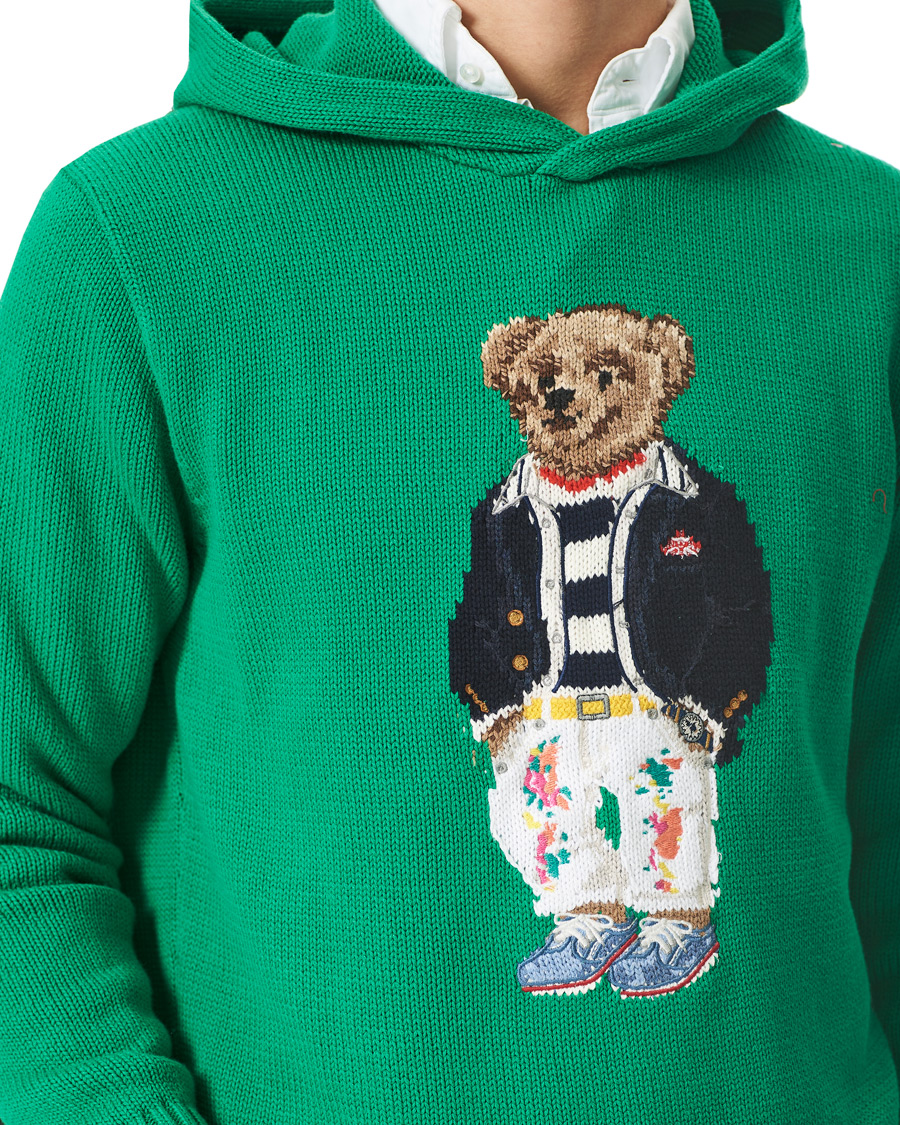 Herr | Tröjor | Polo Ralph Lauren | Knitted Ivy Bear Hoodie Cruise Green