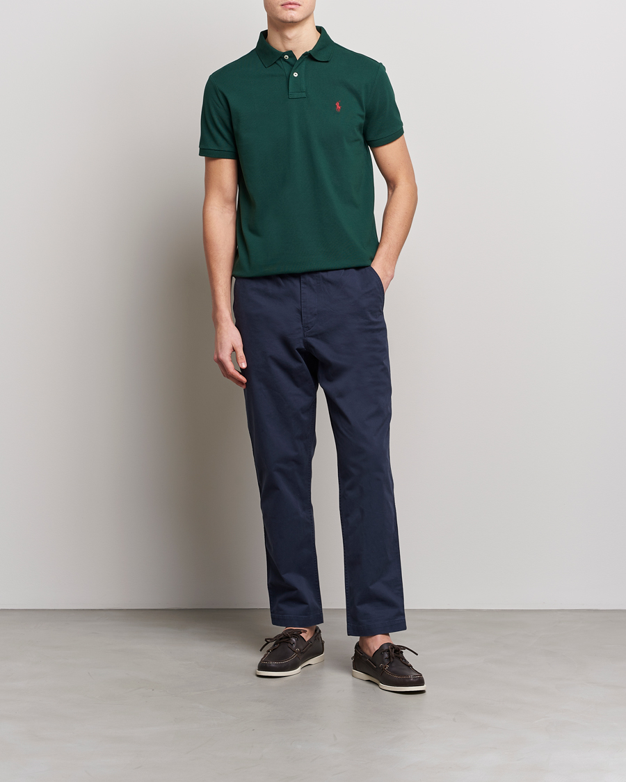 Herr | Pikéer | Polo Ralph Lauren | Custom Slim Fit Polo College Green