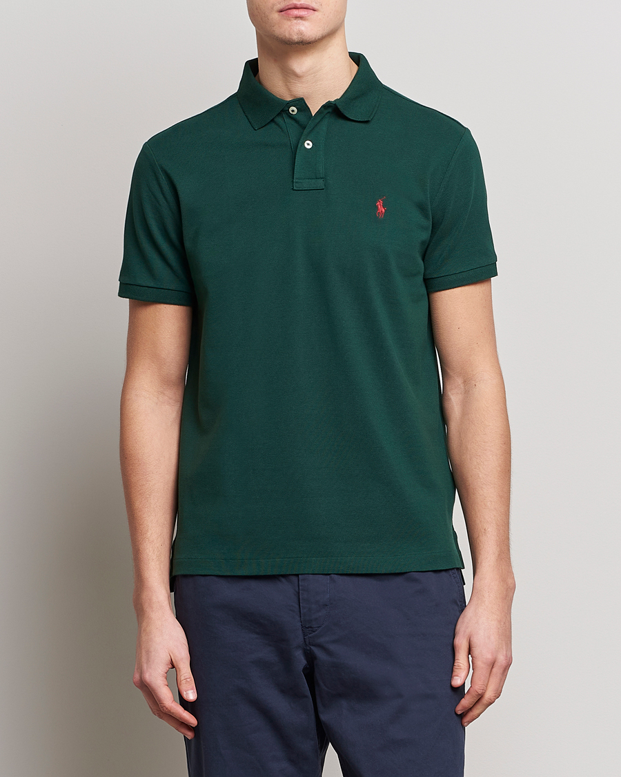 Herr | Kortärmade pikéer | Polo Ralph Lauren | Custom Slim Fit Polo College Green