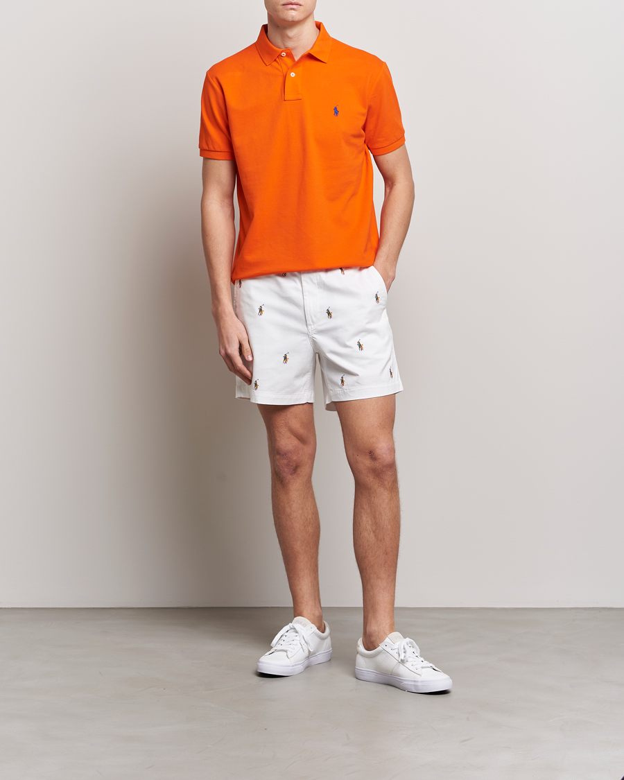 Herr | Pikéer | Polo Ralph Lauren | Custom Slim Fit Polo Sailing Orange