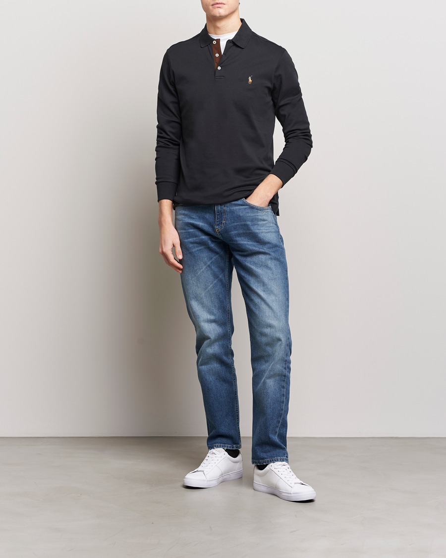 Herr | Tröjor | Polo Ralph Lauren | Luxury Pima Cotton Long Sleeve Polo Black
