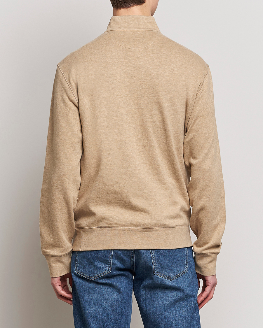 Herr | Tröjor | Polo Ralph Lauren | Double Knit Half-Zip Sweater Café Tan Heather