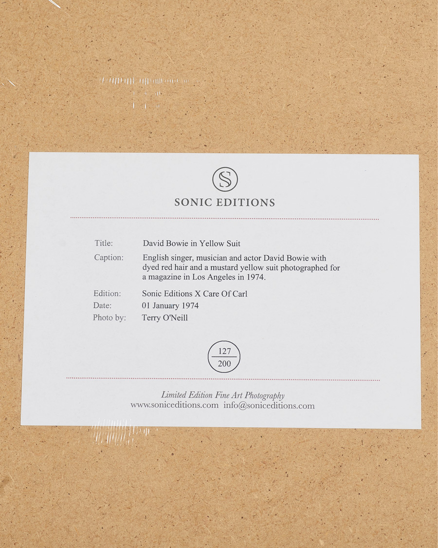 Herr | | Sonic Editions | Framed David Bowie In Yellow Suit