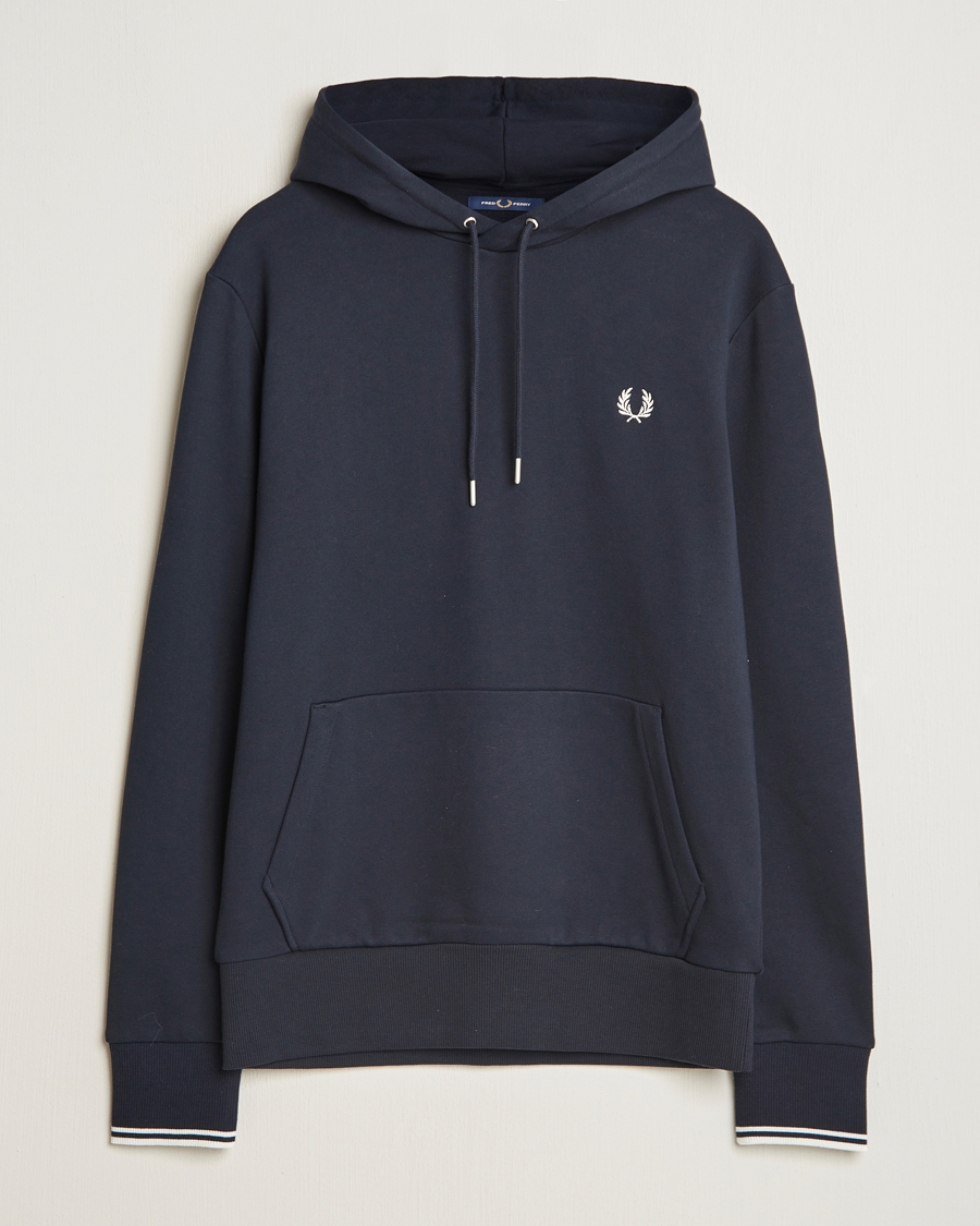Herr | Tröjor | Fred Perry | Tipped Hoodie Navy