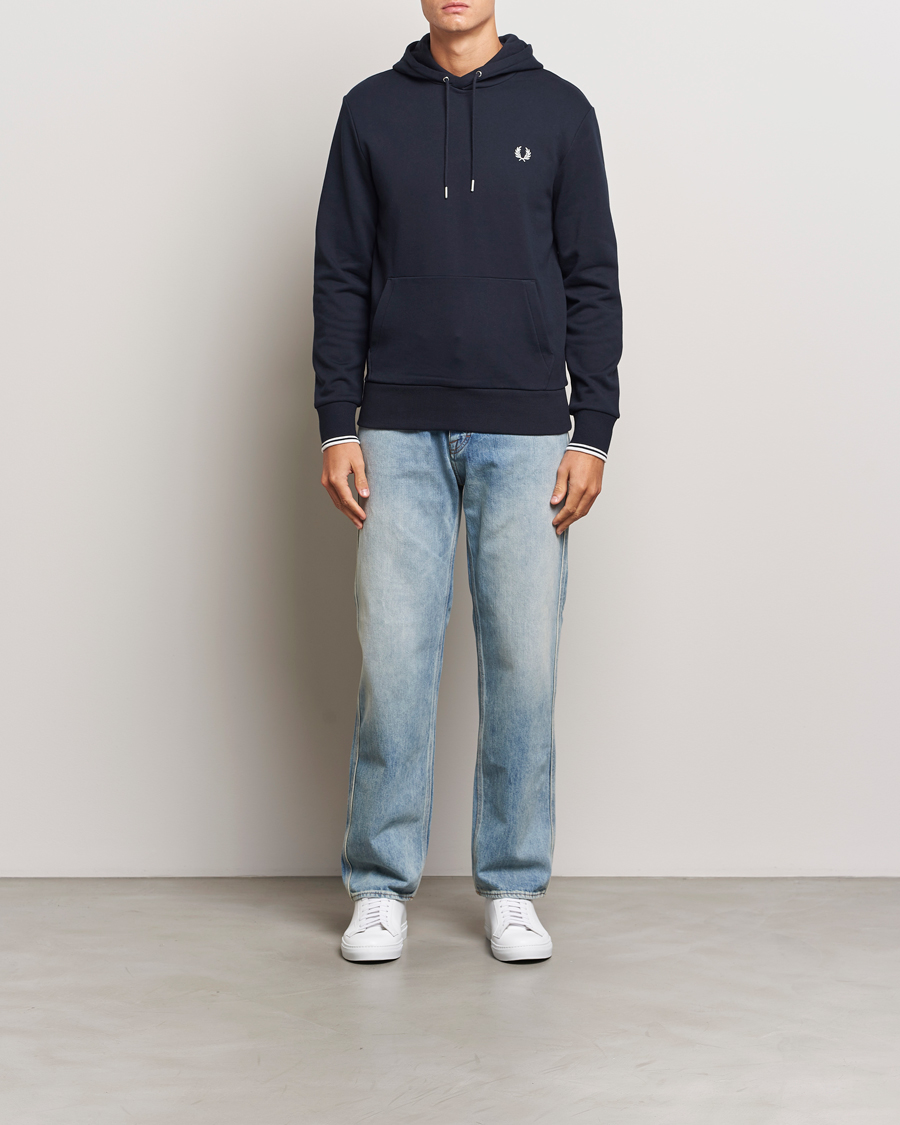 Herr | Tröjor | Fred Perry | Tipped Hoodie Navy