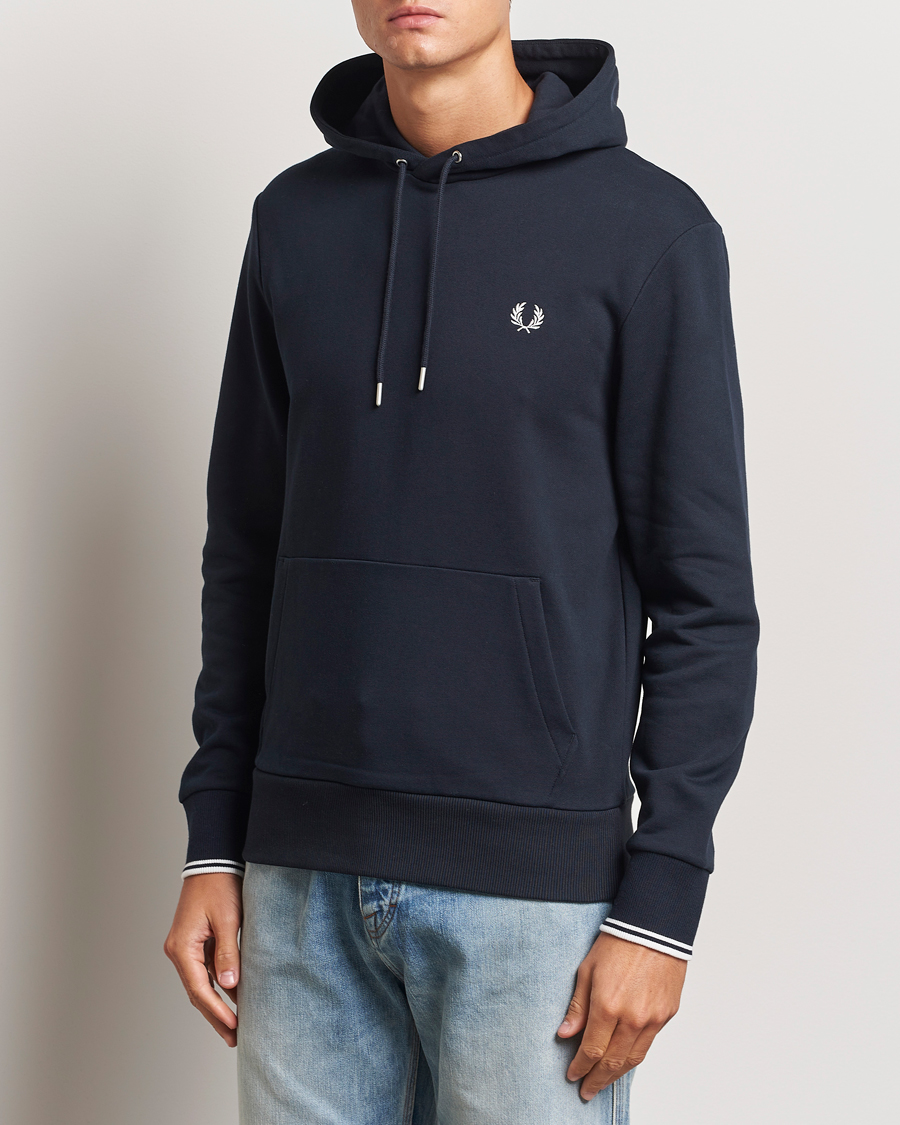 Herr | Tröjor | Fred Perry | Tipped Hoodie Navy