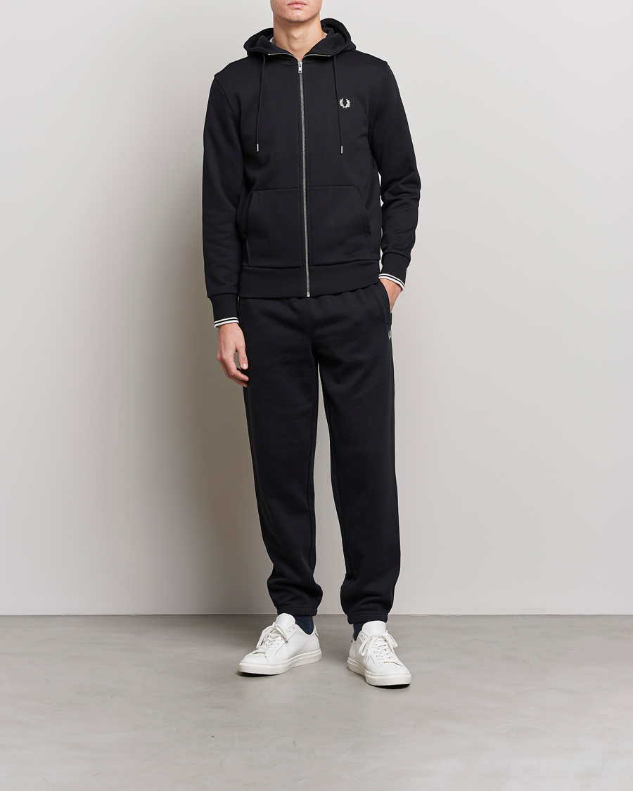 Herr | Tröjor | Fred Perry | Full Zip Hooded Sweatshirt Black