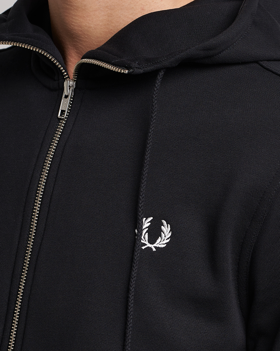 Herr | Tröjor | Fred Perry | Full Zip Hooded Sweatshirt Black