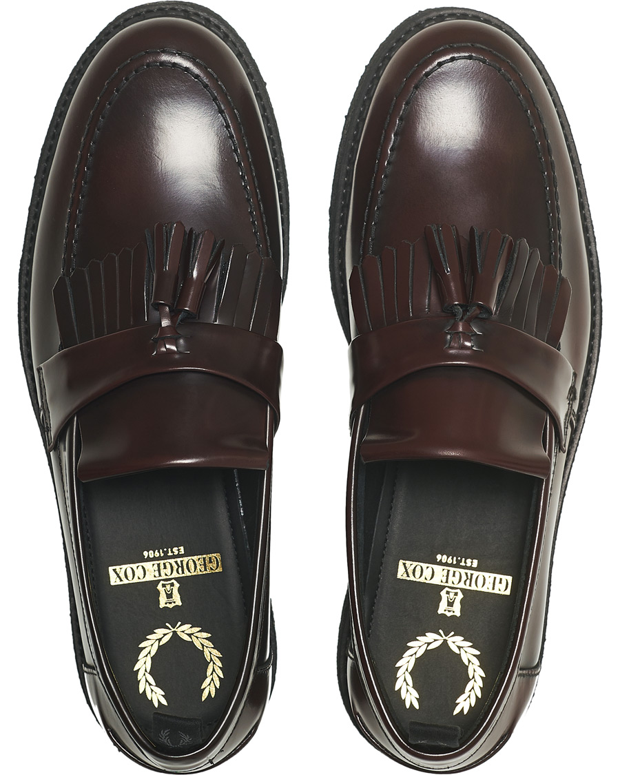 Herr | Fred Perry George Cox Tassel Loafers Oxblood | Fred Perry | George Cox Tassel Loafers Oxblood
