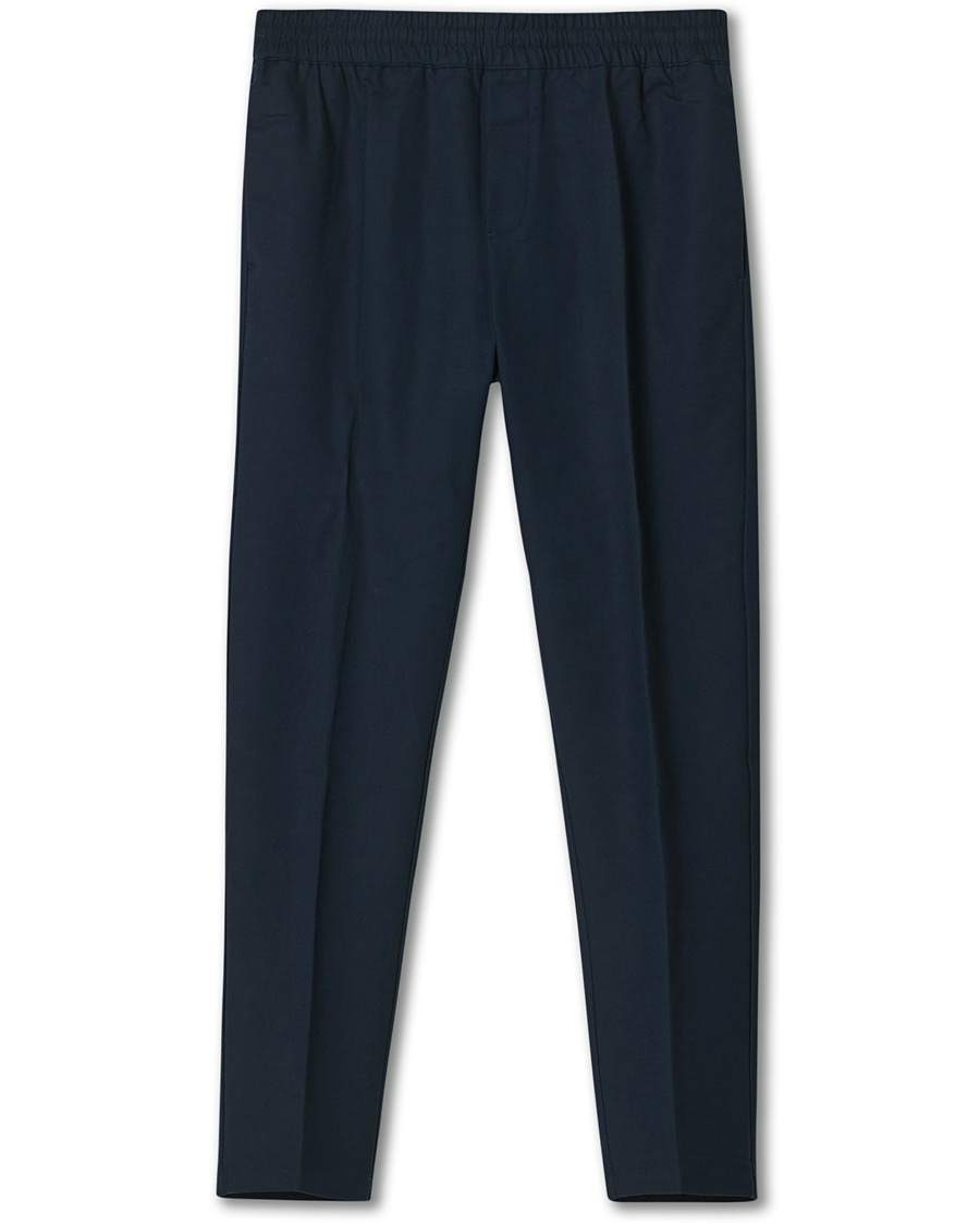 Herr | Byxor | Samsøe Samsøe | Samsøe & Samsøe Smithy Organic Cotton Drawstring Trousers Sky Captain