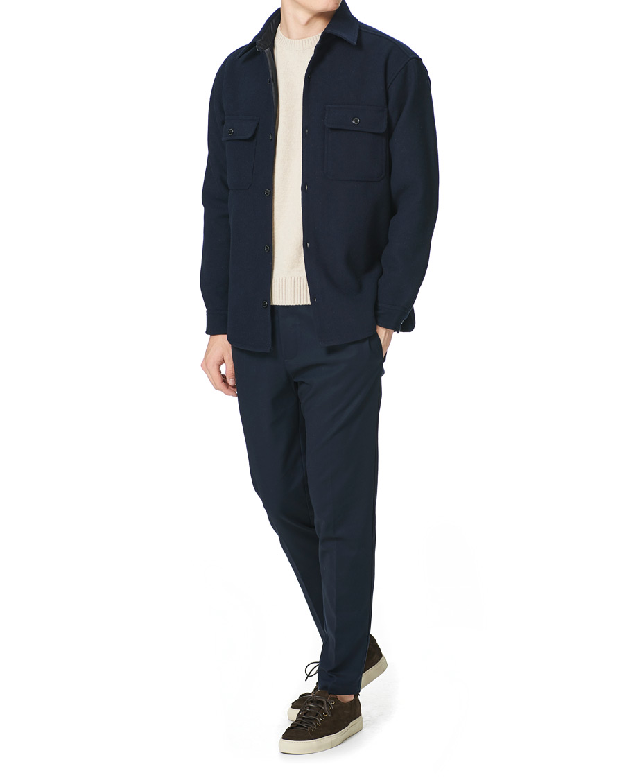 Herr | Byxor | Samsøe Samsøe | Samsøe & Samsøe Smithy Organic Cotton Drawstring Trousers Sky Captain