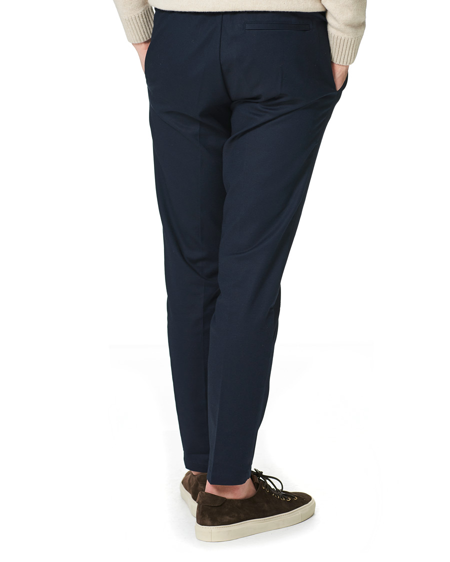 Herr | Byxor | Samsøe Samsøe | Samsøe & Samsøe Smithy Organic Cotton Drawstring Trousers Sky Captain