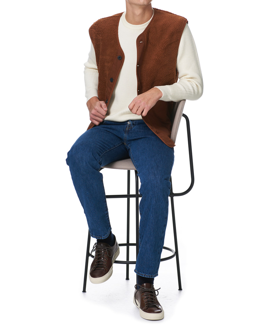 Herr | Tröjor | Samsøe Samsøe | Samsøe & Samsøe Frederik Recycled Fleece Vest Caramel Cafe