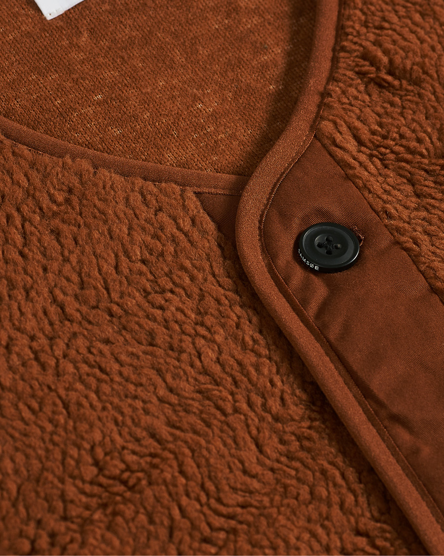Herr | Tröjor | Samsøe Samsøe | Samsøe & Samsøe Frederik Recycled Fleece Vest Caramel Cafe