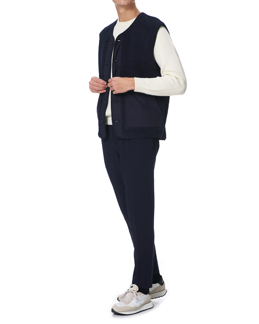 Herr | Tröjor | Samsøe Samsøe | Samsøe & Samsøe Frederik Recycled Fleece Vest Sky Captain