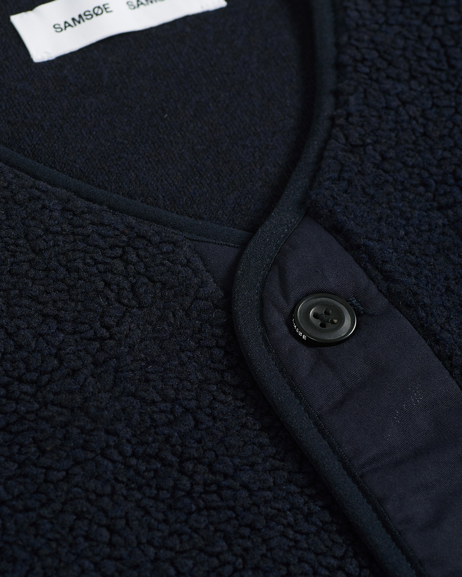 Herr | Tröjor | Samsøe Samsøe | Samsøe & Samsøe Frederik Recycled Fleece Vest Sky Captain