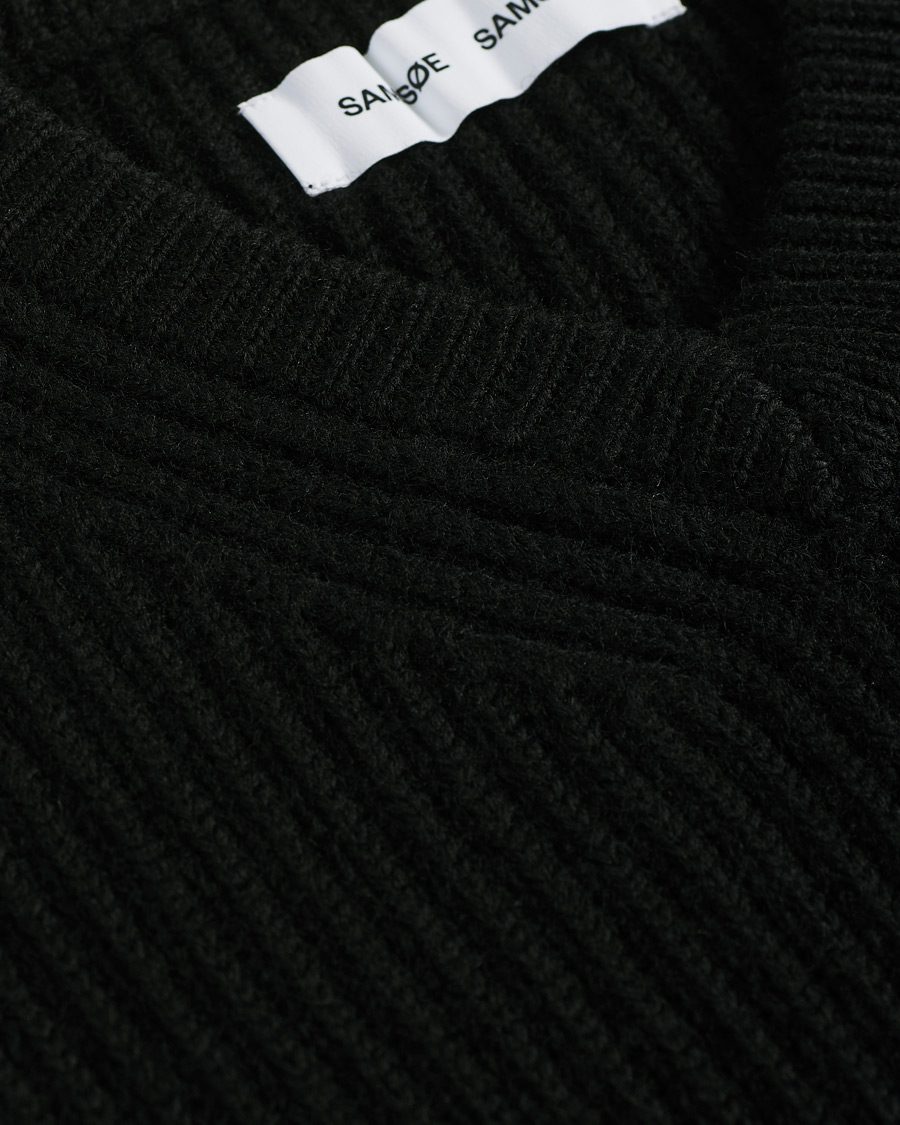 Herr | Tröjor | Samsøe Samsøe | Samsøe & Samsøe Anders Knitted Wool Vest Black