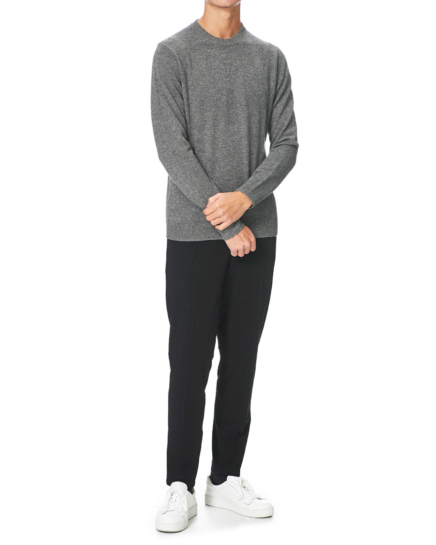 Herr | Tröjor | Samsøe Samsøe | Samsøe & Samsøe Nobis Cashmere Crew Neck Grey Mel
