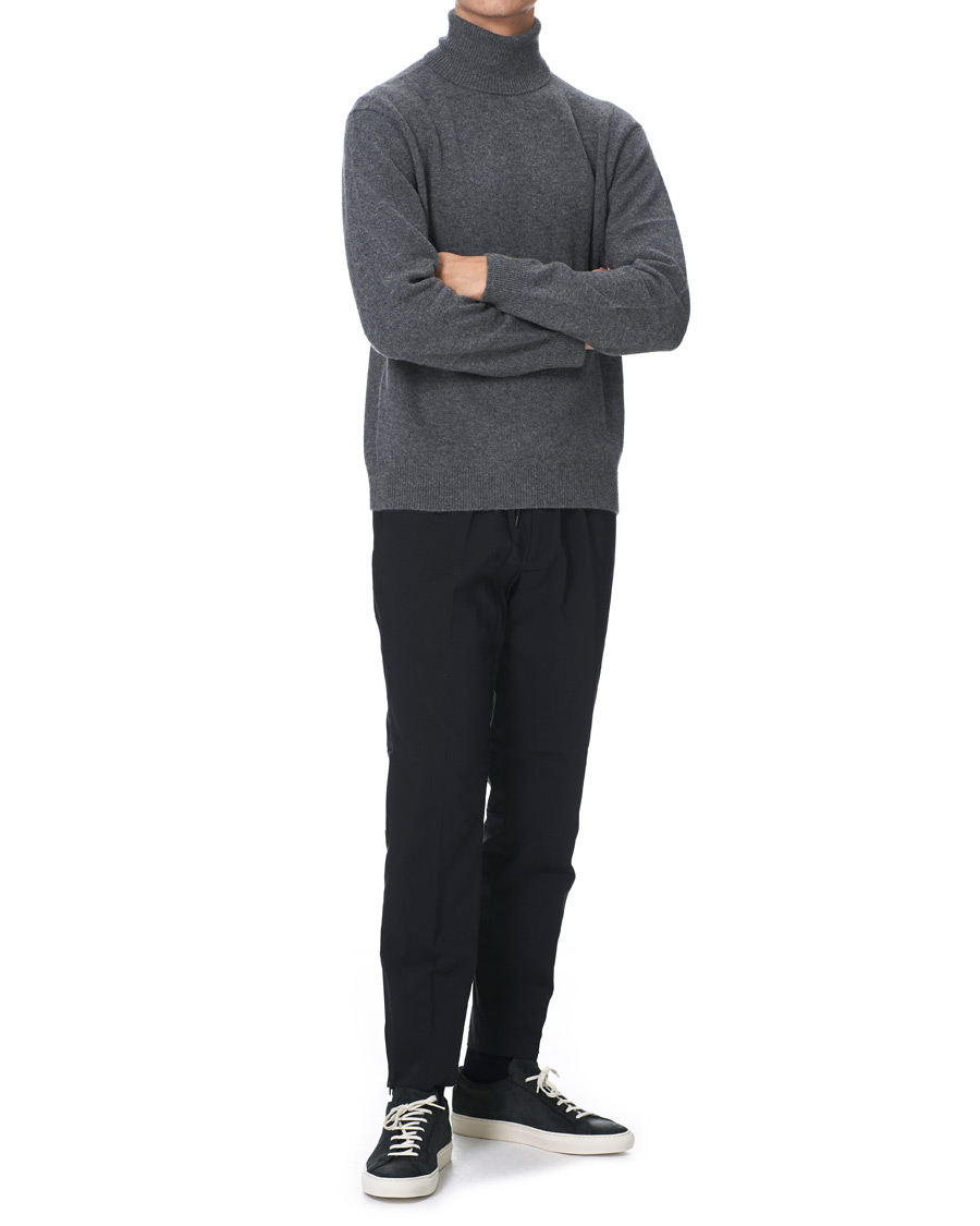 Herr | Tröjor | Samsøe Samsøe | Samsøe & Samsøe Viktor Knitted Wool Rollneck Grey Mel