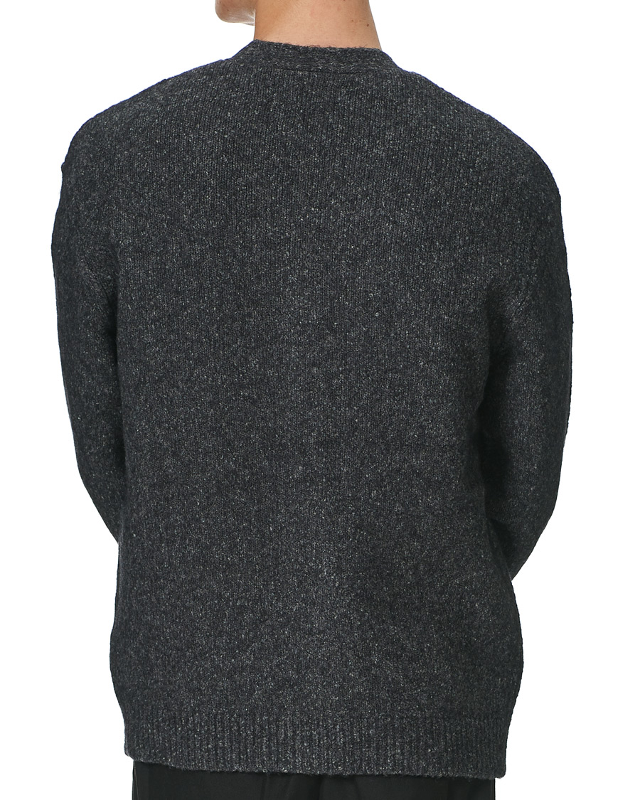 Herr | Tröjor | Samsøe Samsøe | Samsøe & Samsøe Alter Merino Wool Cardigan Dark Grey Mel
