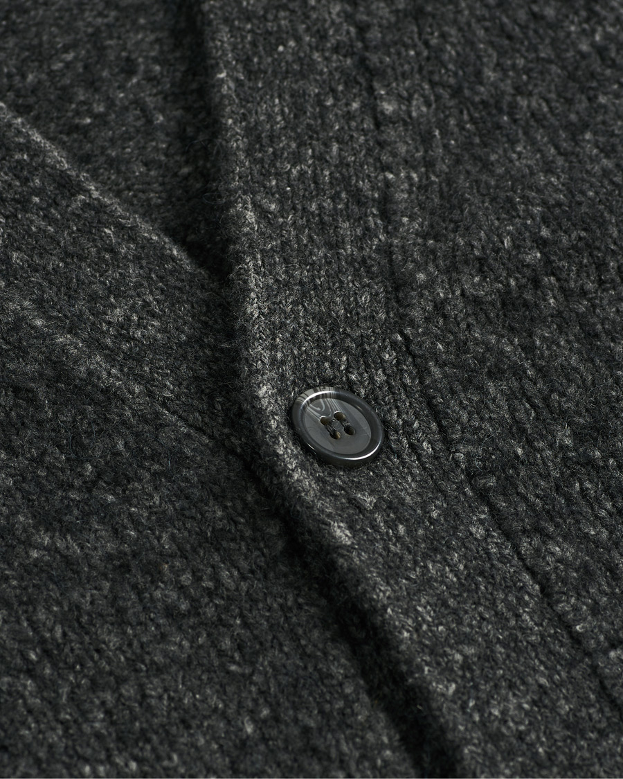 Herr | Tröjor | Samsøe Samsøe | Samsøe & Samsøe Alter Merino Wool Cardigan Dark Grey Mel