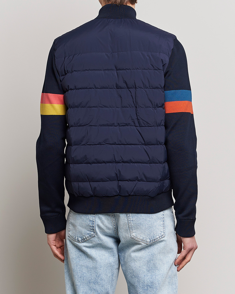 Herr | Jackor | Paul Smith | Knitted Hybrid Down Jacket Navy