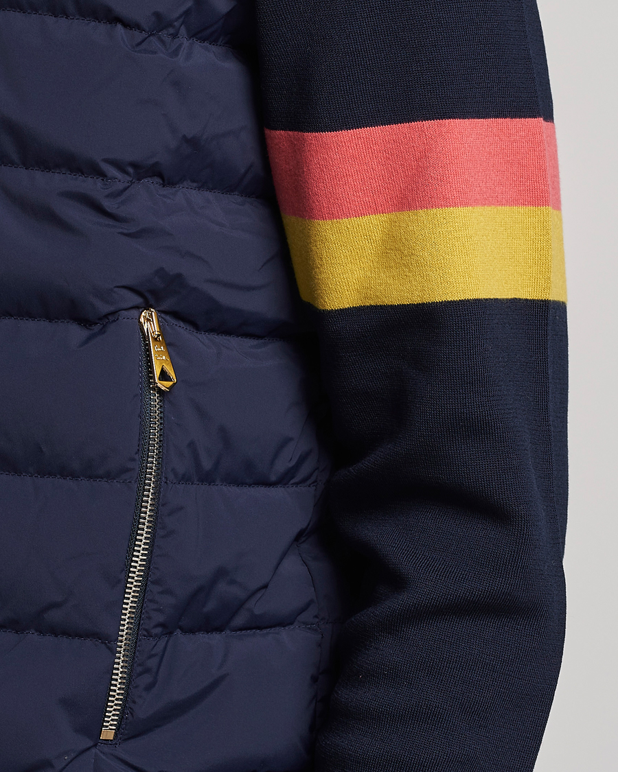 Herr | Jackor | Paul Smith | Knitted Hybrid Down Jacket Navy