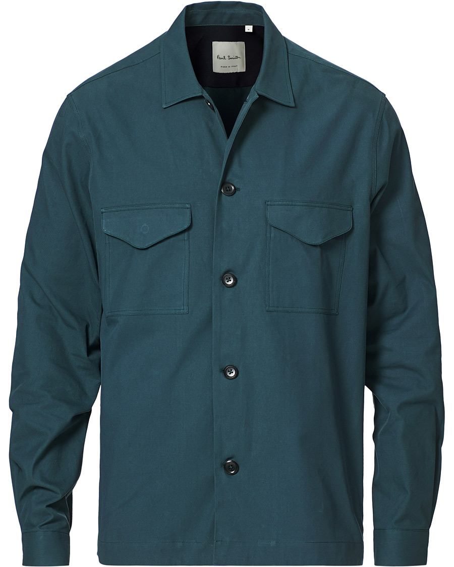 Herr | Skjortor | Paul Smith | Organic Cotton Overshirt Green