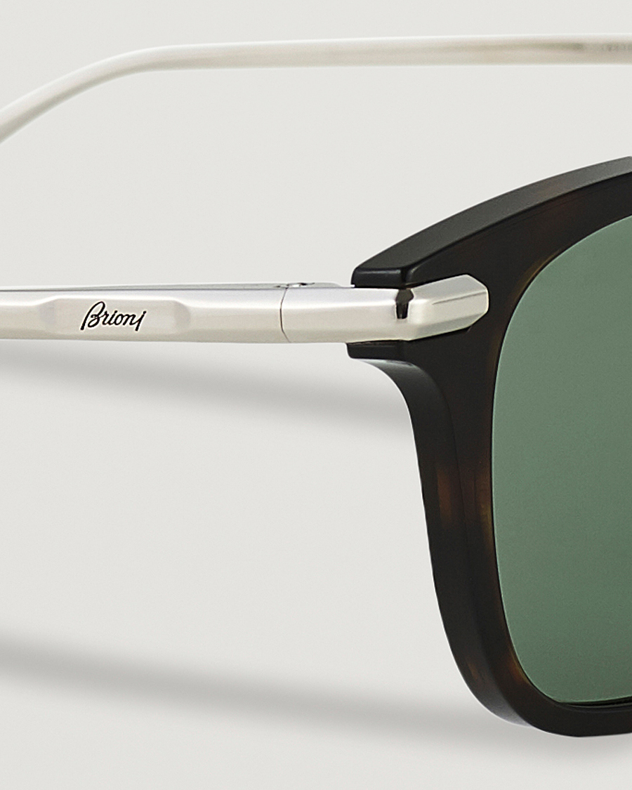 Herr | D-formade solglasögon | Brioni | BR0092S Titanium Sunglasses Havana Green