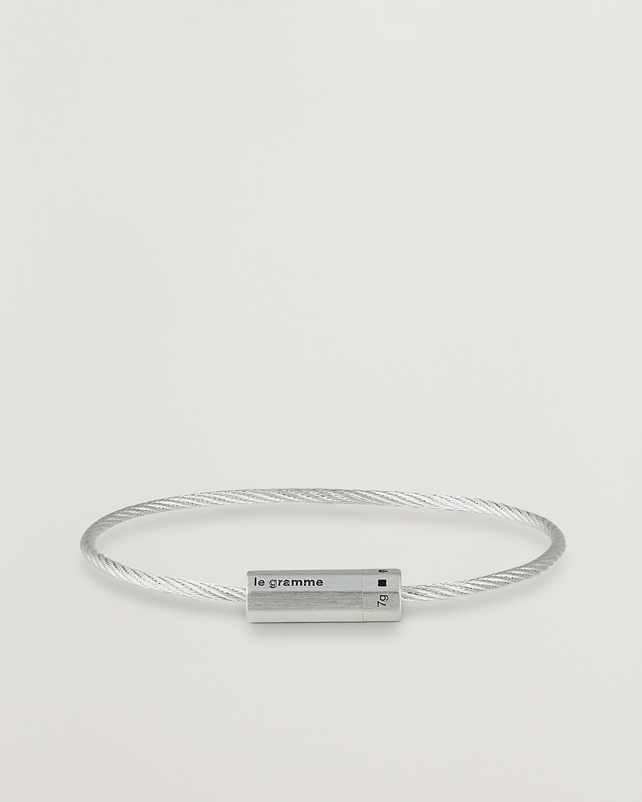 Herr | LE GRAMME Octagonal Cable Bracelet Brushed Sterling Silver 7g | LE GRAMME | Octagonal Cable Bracelet Brushed Sterling Silver 7g