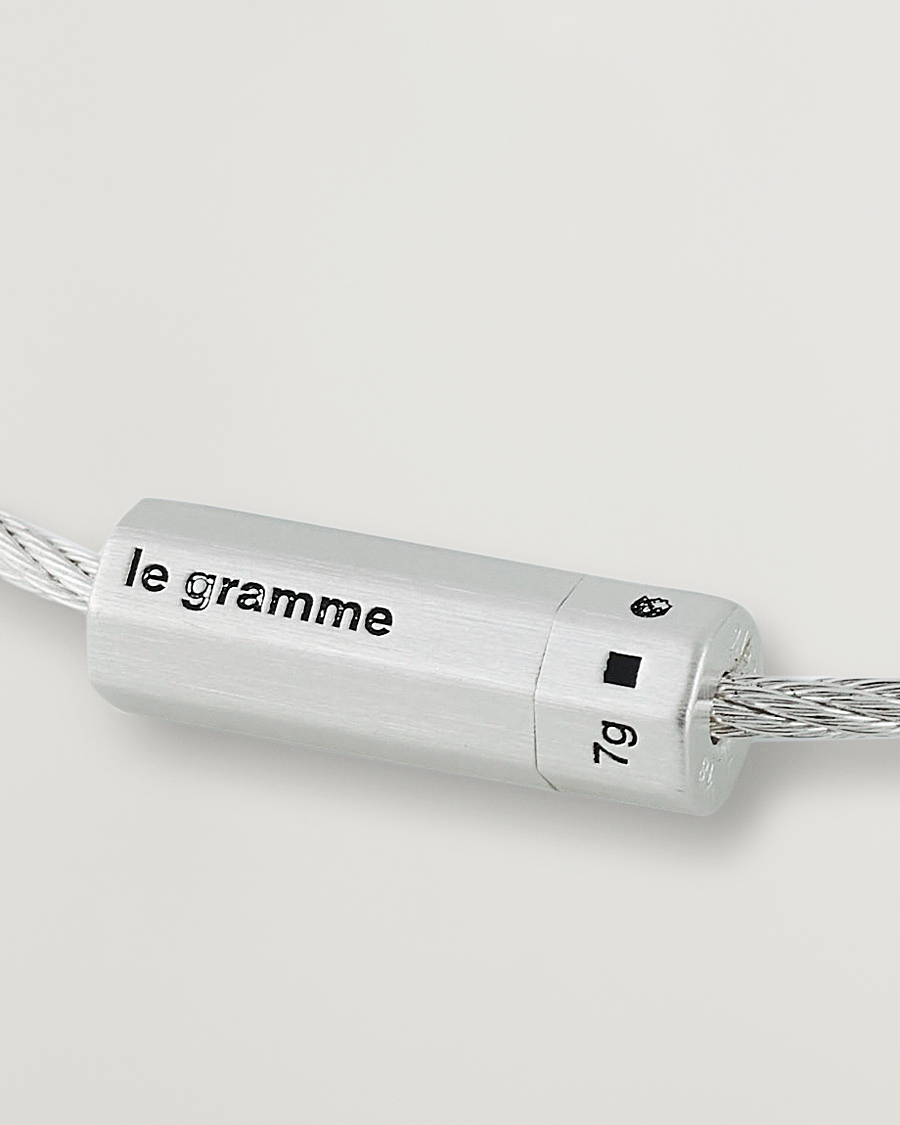 Herr | LE GRAMME Octagonal Cable Bracelet Brushed Sterling Silver 7g | LE GRAMME | Octagonal Cable Bracelet Brushed Sterling Silver 7g