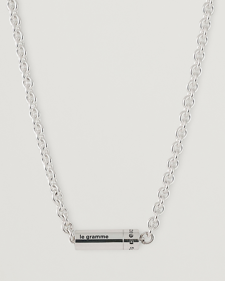 Herr | LE GRAMME Chain Cable Necklace Sterling Silver 27g | LE GRAMME | Chain Cable Necklace Sterling Silver 27g