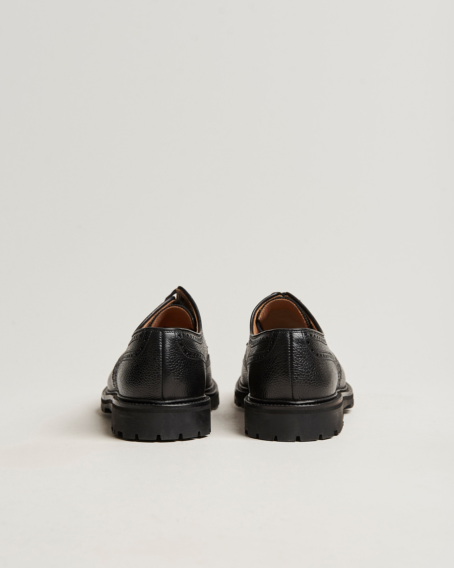 Herr | Derbys | Crockett & Jones | Pembroke Derbys Scotch Grain Vibram Black Calf