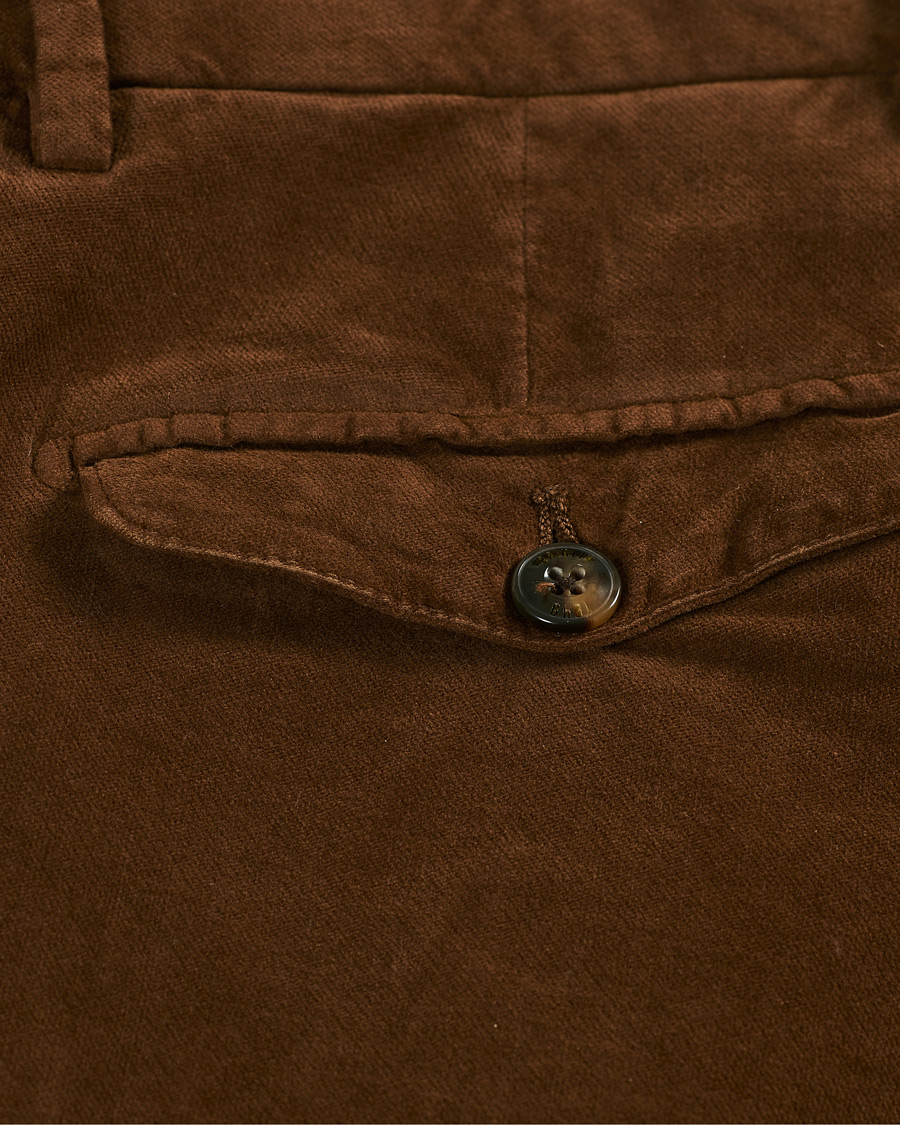 Herr | Byxor | Briglia 1949 | Easy Fit Velour Trousers Marrone