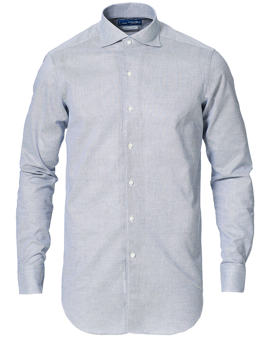Herr | Skjortor | Kamakura Shirts | Slim Fit One Piece Collar Shirt Blue