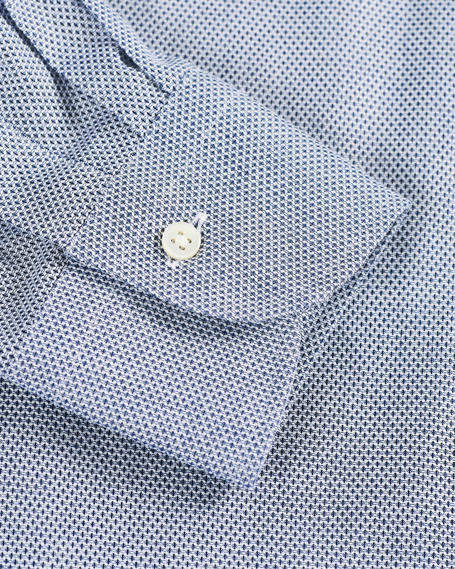 Herr | Skjortor | Kamakura Shirts | Slim Fit One Piece Collar Shirt Blue