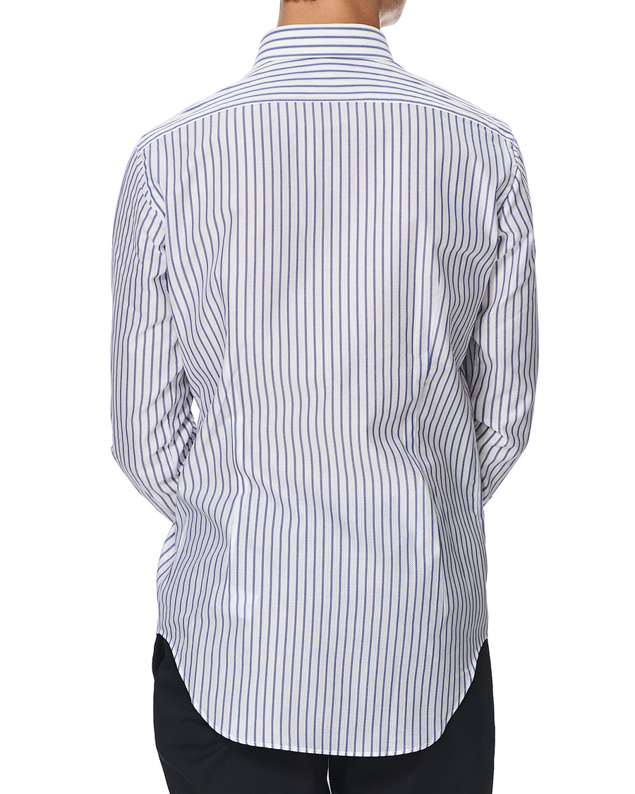 Herr | Skjortor | Kamakura Shirts | Slim Fit One Piece Collar Shirt Light Blue