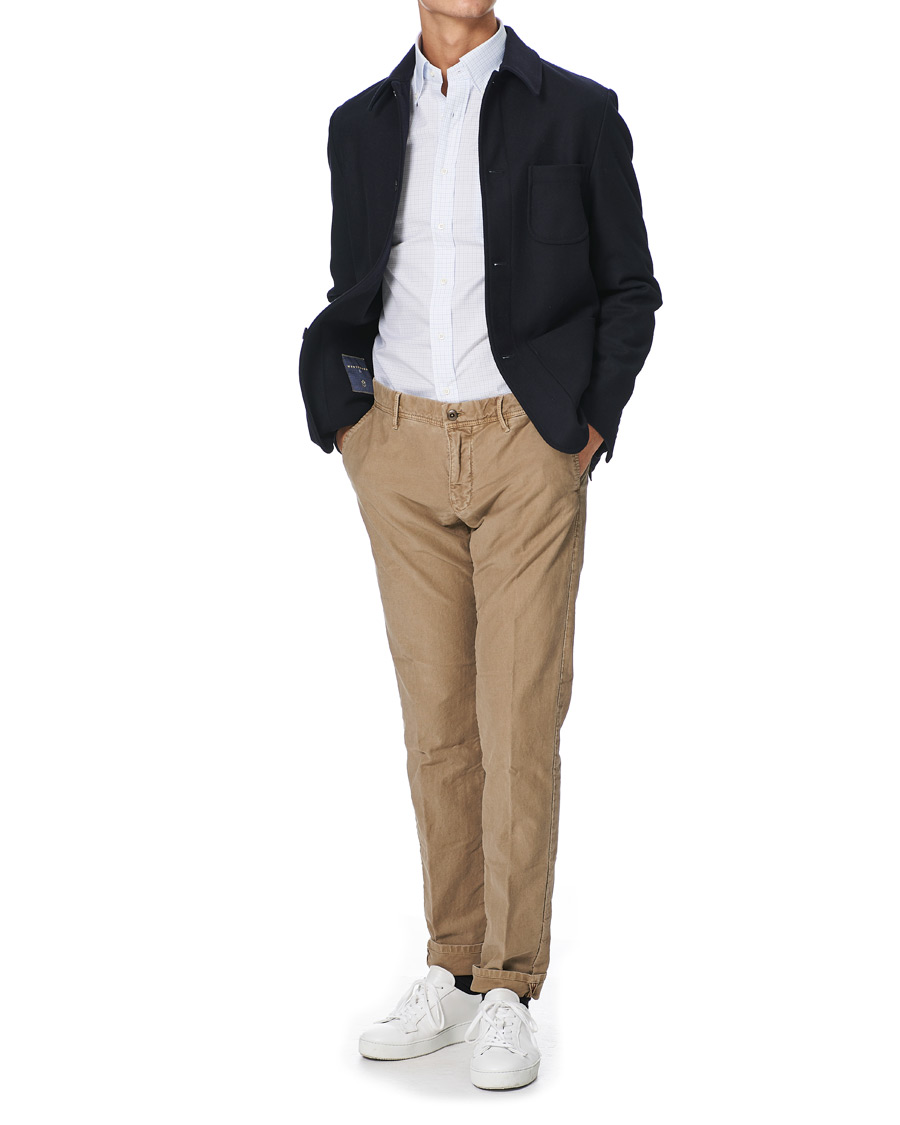 Herr | Skjortor | Kamakura Shirts | Slim Fit Broadcloth Button Down Shirt Light Blue