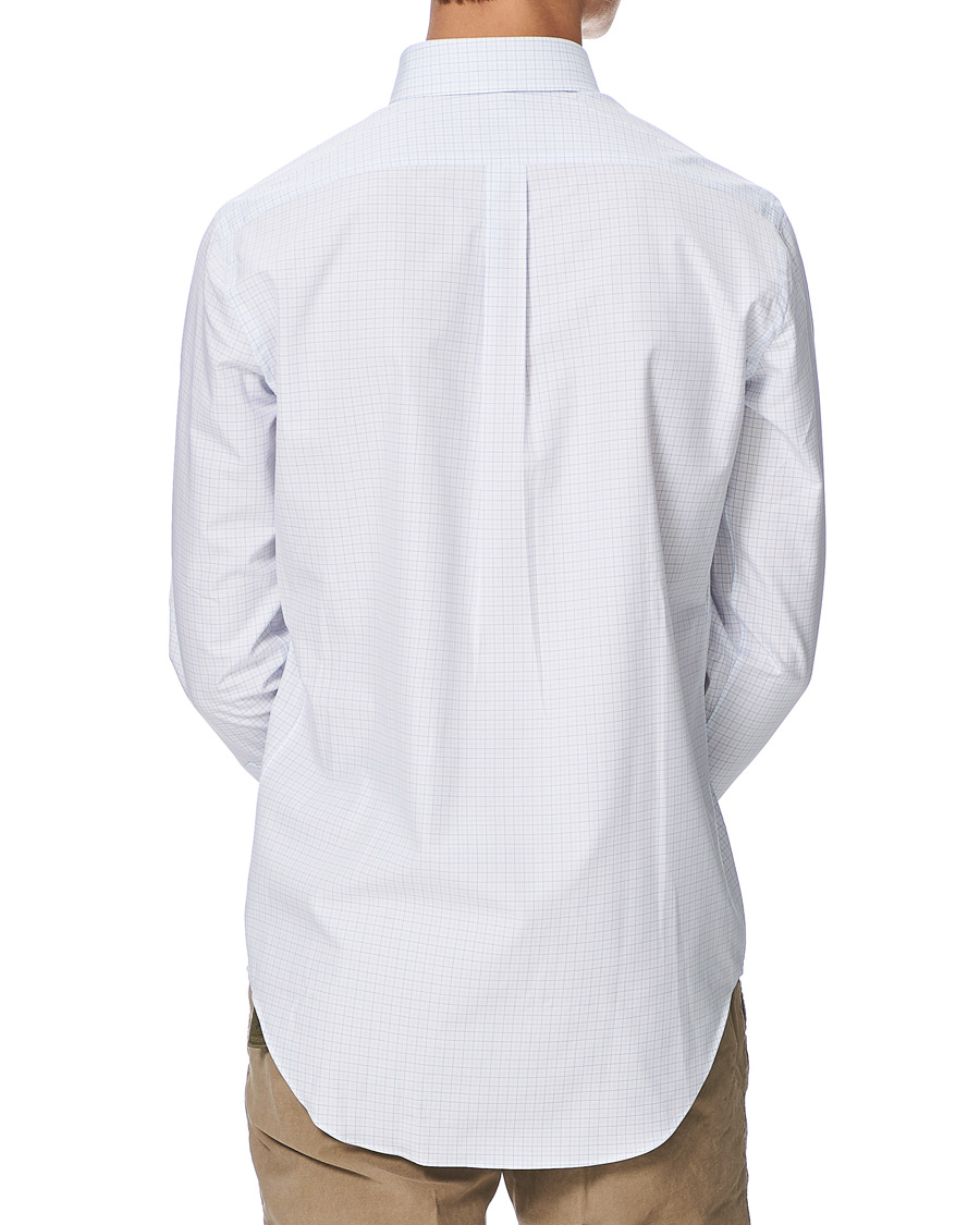 Herr | Skjortor | Kamakura Shirts | Slim Fit Broadcloth Button Down Shirt Light Blue