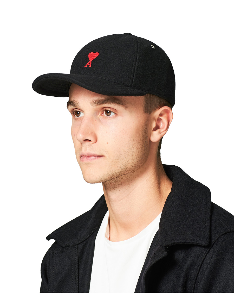 Herr | AMI Felted Wool Cap Black | AMI | Felted Wool Cap Black