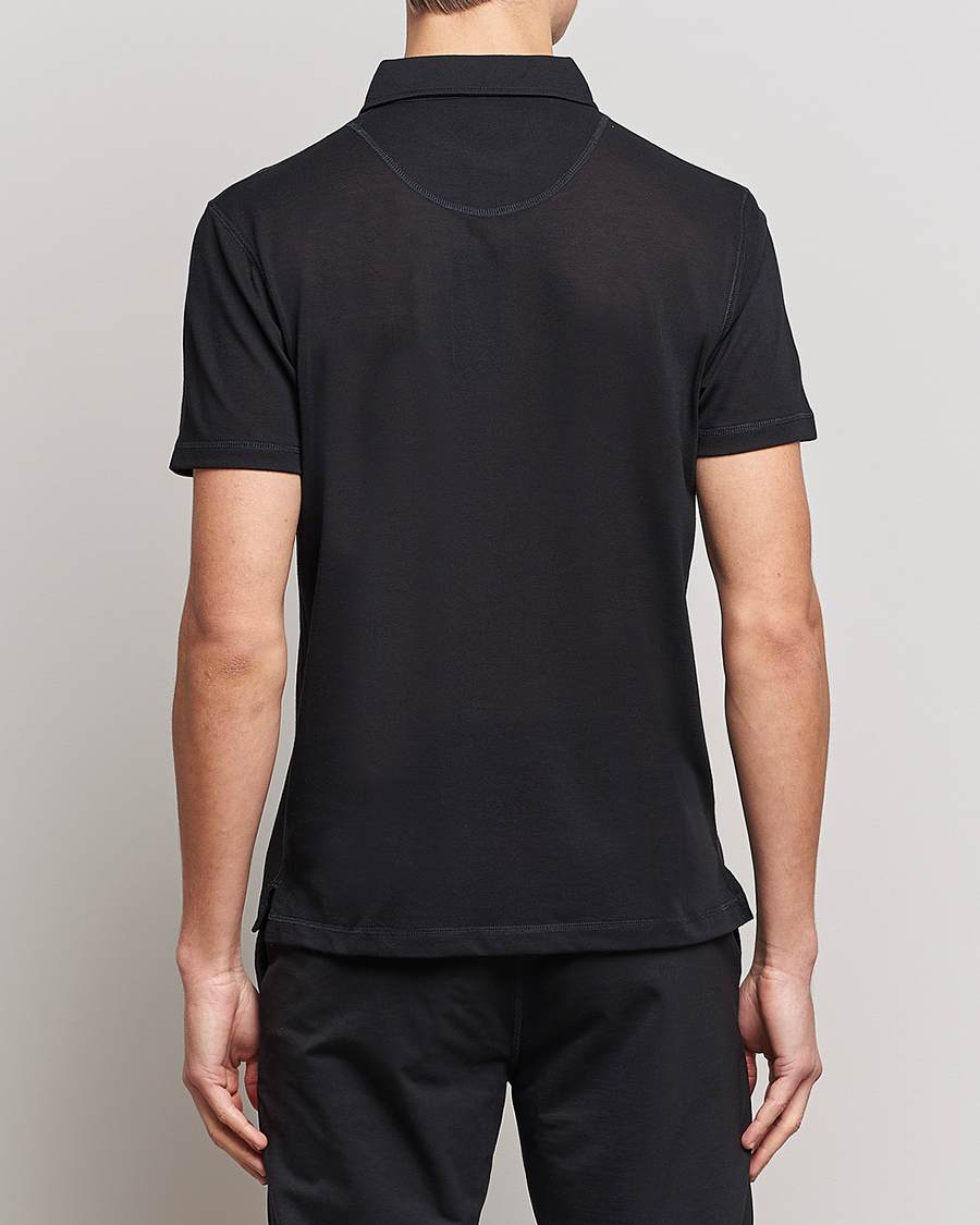 Herr | Pikéer | Sunspel | Active Pique Polo Black