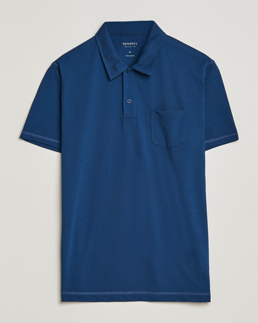Herr | Pikéer | Sunspel | Active Pique Polo Navy