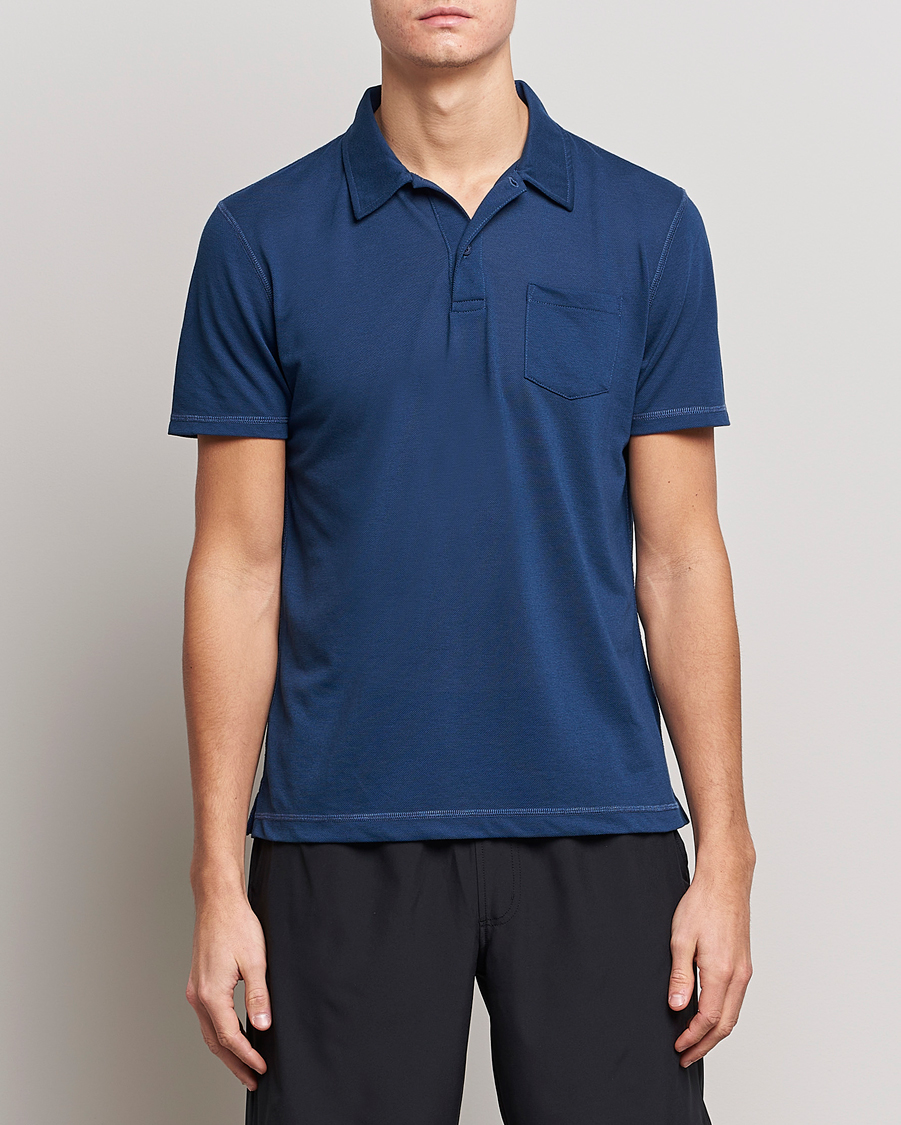 Herr | Pikéer | Sunspel | Active Pique Polo Navy