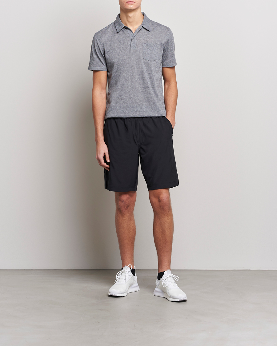 Herr | Pikéer | Sunspel | Active Pique Polo Grey Melange