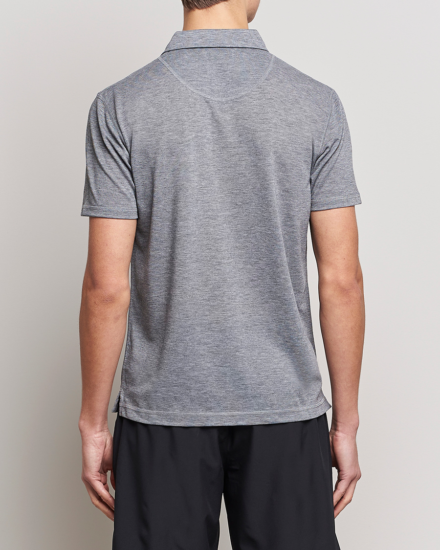 Herr | Pikéer | Sunspel | Active Pique Polo Grey Melange