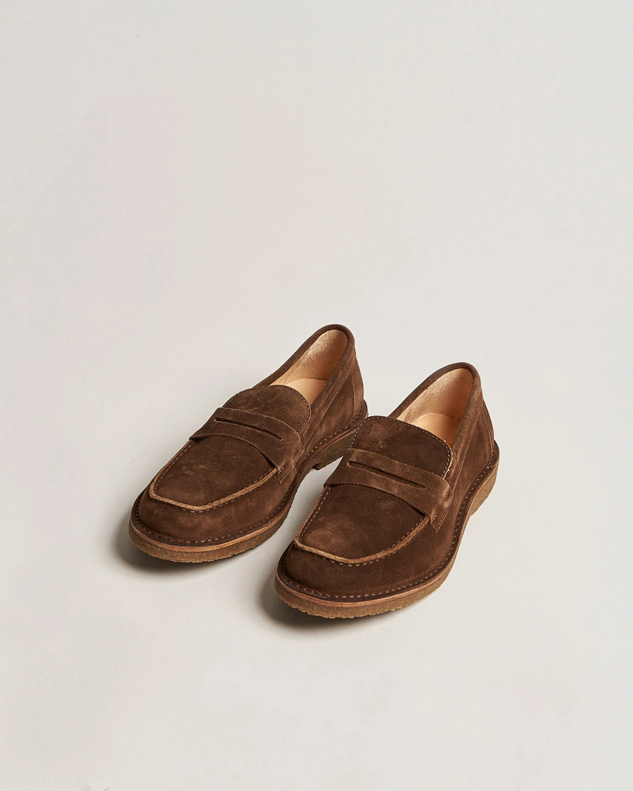 Herr | Italian Department | Astorflex | Mokaflex Loafers Dark Khaki Suede