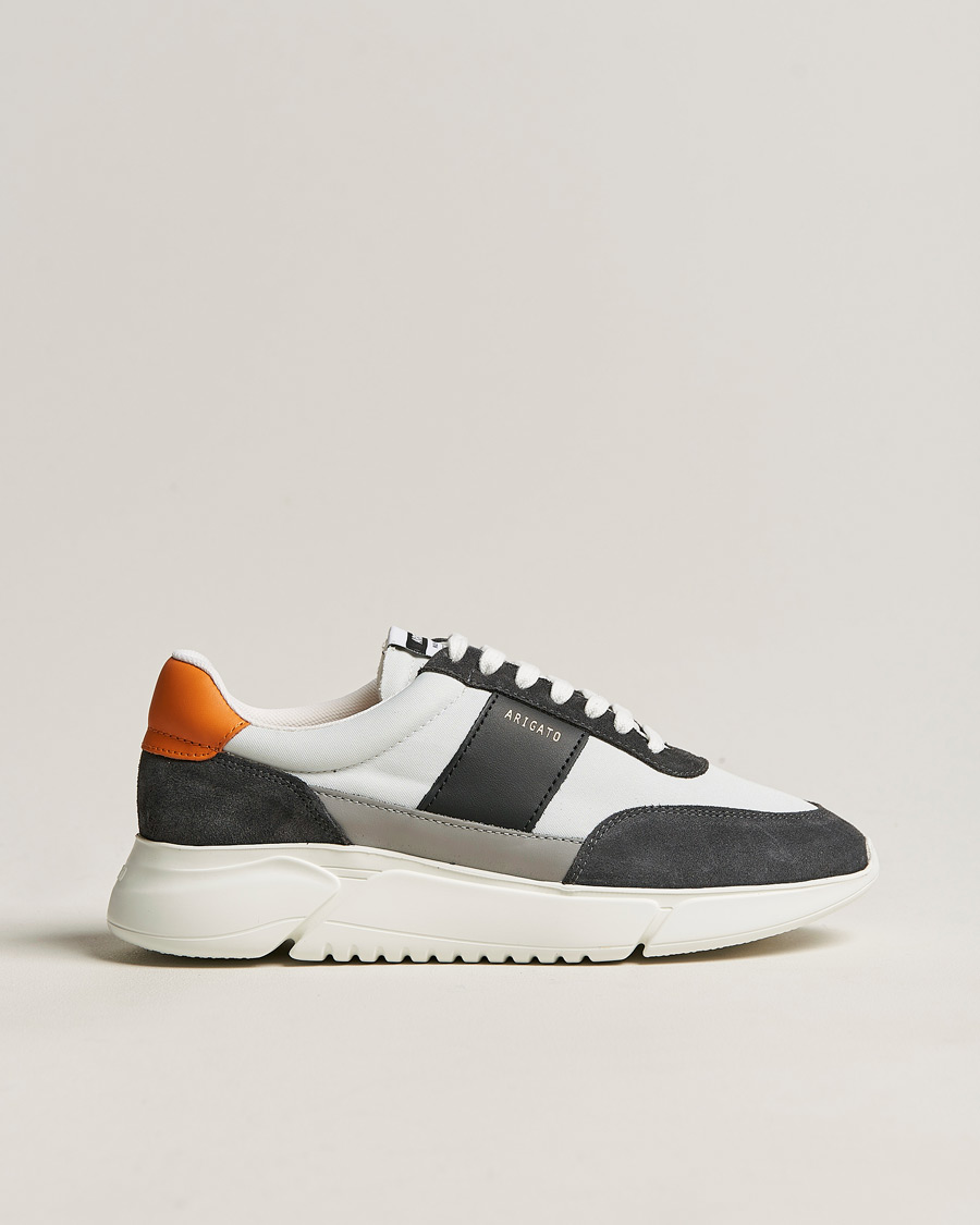 Herr | Axel Arigato Genesis Vintage Runner Sneaker Light Grey/Black/Orange | Axel Arigato | Genesis Vintage Runner Sneaker Light Grey/Black/Orange